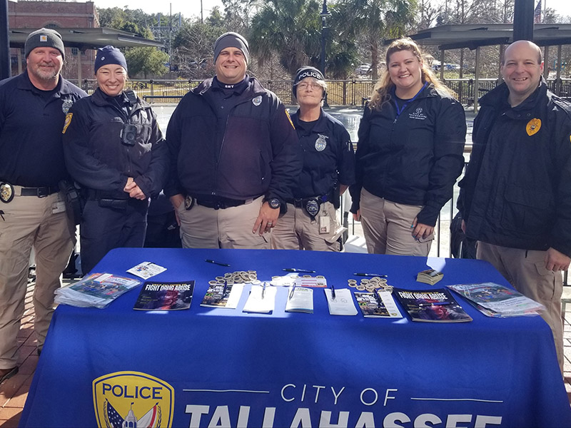 A group of TPD officers working at a public event.